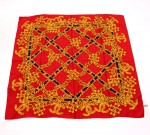 Chanel Red Silk Scarf