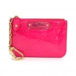 Louis Vuitton Pochette Cles Pink Vernis Leather Coin Case