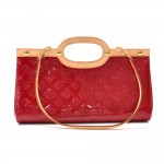 Louis Vuitton Roxbury Drive Burgundy Vernis Leather Hand Bag + Strap