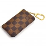 Louis Vuitton Pochette Cles Damier Canvas Key Coin Case