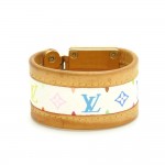 Louis Vuitton Bracelet Serrure S M Multicolore White Multicolor Monogram Bracelet Bangle