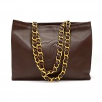 Chanel Jumbo XL Chocolate Brown Leather Lambskin Shoulder Tote Bag