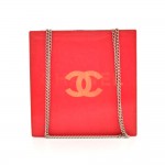 Chanel Red Vinyl Small Shoulder Party Tote Bag