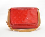 Louis Vuitton Red Vernis Leather Thompson Street Shoulder Bag V472
