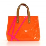 Louis Vuitton Reade PM Orange Vernis Leather Robert Wilson Limited Hand Bag