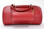 LOUIS VUITTON Red Soufflot Epi Leather Shoulder Bag + Pouch F485