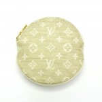 Louis Vuitton Porte Monnaie Round Dune Monogram Mini Lin Canvas Coin Case