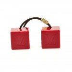 Louis Vuitton Red Crystal Cube Hair Tie Bobbles