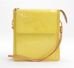 Louis Vuitton Yellow Vernis  Leather Mott Shoulder Bag V437