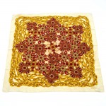 Chanel Yellow x Red Silk Scarf