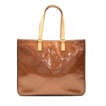 Louis Vuitton Columbus Bronze Vernis Leather Shoulder Tote Bag