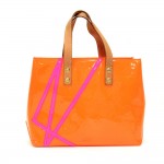 Louis Vuitton Robert Wilson Reade PM Orange Vernis Leather Hand Bag - Limited