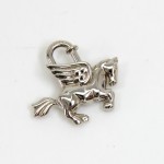 Hermes Silver Tone Pegasus Motif Cadena Lock