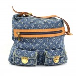 Louis Vuitton Baggy GM Blue Monogram Denim Shoulder Hand Bag