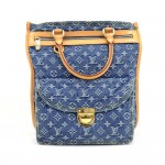 Louis Vuitton Flat Shopper Blue Monogram Denim Tote Hand Bag - 2006 Limited