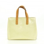 Louis Vuitton Reade PM White Vernis Leather Hand Bag