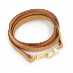 Louis Vuitton Brown Cowhide Leather Shoulder Strap For Small Bags