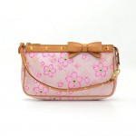 Louis Vuitton Pochette Accessorie Pink Monogram Cherry Blossom Handbag - 2003 Limited Edition