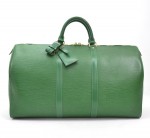 Louis Vuitton Green Epi Leather Keepall 50 Travel Bag LA779