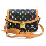 Louis Vuitton Sologne Black Multicolor Monogram Canvas Shoulder Bag