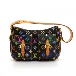 Louis Vuitton Lodge PM Black Multicolor Monogram Canvas Shoulder Bag