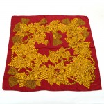 Chanel Red x Yellow Silk Scarf