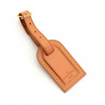 Louis Vuitton Brown Cowhide Leather Small Name Tag