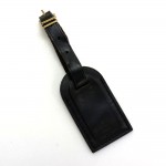 Louis Vuitton Black Leather Small Name Tag