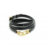 Louis Vuitton Black Leather Adjustable Shoulder Strap For Small Bags