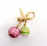 Louis Vuitton Mini Lin Ball Charm Gold Tone Key Holder