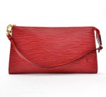 Louis Vuitton Red Epi Leather Pochette Accessories Bag F475