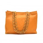 Chanel Jumbo XL Caramel Brown Leather Shoulder Shopping Tote Bag