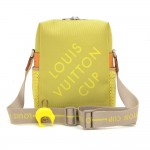 Louis Vuitton Weathery LV Cup 2003 Lime Green Damier Geant Messenger Bag Personal Use
