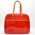 Louis Vuitton Red Vernis Leather Sutton Hand Bag V566