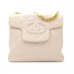 Chanel Light Baby Pink Quilted Leather Flap Hand Bag