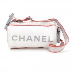 Chanel Sports Line White Rubber x Nylon Hand Pochette Bag