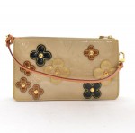 Louis Vuitton Beige Vernis Flower Lexington Handbag + Strap V506 V541