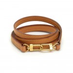 Louis Vuitton Brown Cowhide Leather Short Shoulder Strap For Small Bags