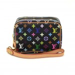 Louis Vuitton Wapity Black Multicolor Monogram Canvas Wrist Pouch