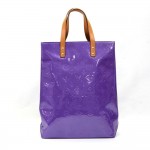 Louis Vuitton Reade MM Purple Vernis Leather Hand Bag