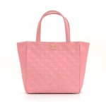 Chanel Medium Pink Embossed Leather Shoulder Tote Bag