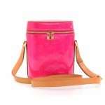 Louis Vuitton Sullivan Vertical Pochette Rose Pink Vernis Leather Shoulder Bag