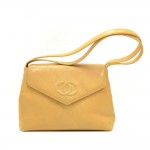 Chanel Beige Quilted Leather Shoulder Flap Bag