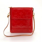 Louis Vuitton Mott Red Vernis Leather Hand Bag