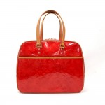 Louis Vuitton Sutton Red Vernis Leather Boston Bag