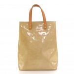 Louis Vuitton Reade MM Beige Vernis Leather Hand Bag