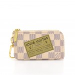 Louis Vuitton Pochette Cles Complice White Damier Azur Coin Key Case