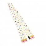 Louis Vuitton White Multicolor Monogram Silk Scarf Neck Tie