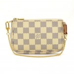 Louis Vuitton Mini Pochette Accessoires Azur Damier Canvas Pouch Bag
