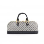 Louis Vuitton Alma Long Blue Mini Monogram Canvas Handbag